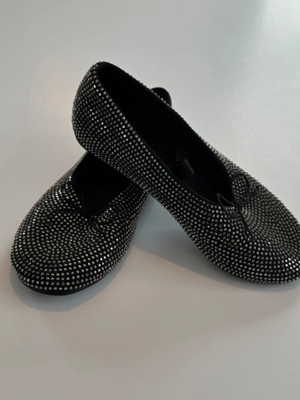 Zara | Black Rhinestone Ballet Flats | Size 29